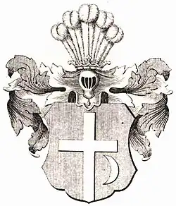 герб рода Бистром из гербовника Курляндского дворянства, 1856