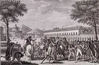 Аранхуэсское выступление на испанской гравюре 1814 года