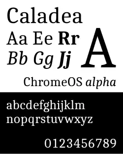 Шрифт Caladea