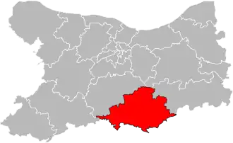 Кантон на карте департамента Кальвадос