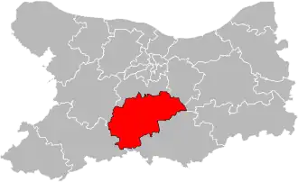 Кантон на карте департамента Кальвадос