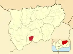 Расположение муниципалитета Камбиль на карте провинции