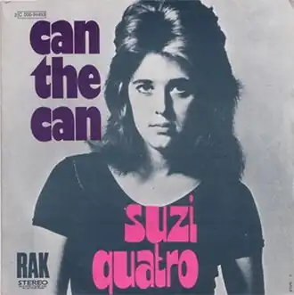 Обложка сингла Сьюзи Кватро «Can the Can» (1973)