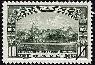 Canada 10 cents Windsor Castle 1935