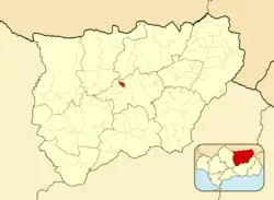 Расположение муниципалитета Канена на карте провинции