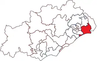 Кантон на карте департамента Эро