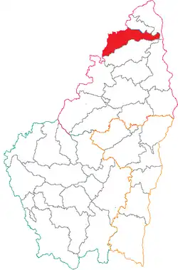 Кантон на карте департамента Ардеш