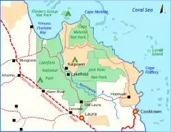 Карта национального парка (англ.)