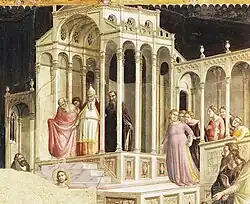 Введение Девы Марии во храм. Ок. 1335. Деталь. Фреска. Капелла Барончелли, церковь Санта-Кроче, Флоренция