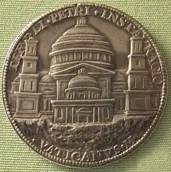 Собор Святого Петра на медали Карадоссо. Вариант 1506 г.