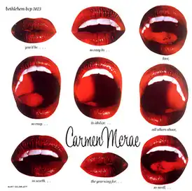 Обложка альбома Кармен Макрей «Carmen McRae» (1955)