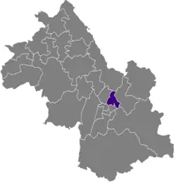 Кантон на карте департамента Изер