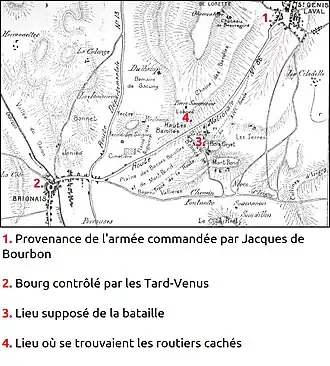 Схема сражения.