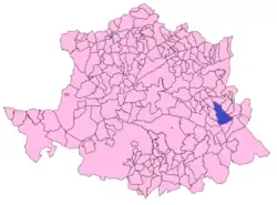 Расположение муниципалитета Кастаньяр-де-Ибор на карте провинции