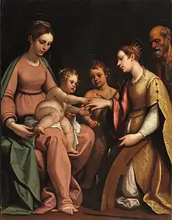 Мистическое обручение Святой Екатерины Александрийской. Холст, масло