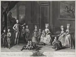 Великий герцог Тосканы Леопольд II Габсбург-Лотарингский и его семья. 1785. Офорт