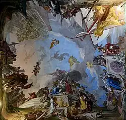 Жертвоприношение Ифигении. Роспись плафона комнаты королевы. 1733. Палаццина Ступиниджи, Турин