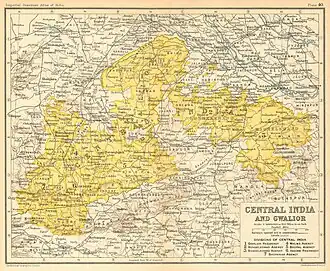 Карта Центральной Индии