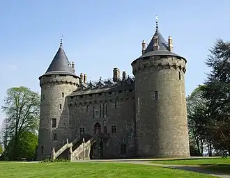 Вида замка и парадной лестницы (северная сторона)