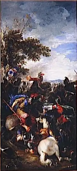 Кавалеристская атака и упавший наездник