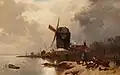 Ветряная мельница на берегу озера, 1857