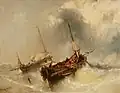 Две лодки в штормовом море, 1845