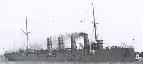 Бронепалубный крейсер «Шаторено», вооружённый 164,7-мм/45 орудиями модели 1893