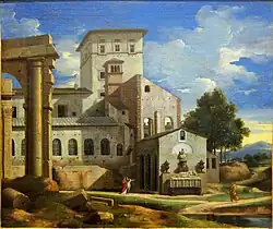 Вид в окрестностях Рима. 1630-е. Холст, масло. Музей Тома-Анри, Шербур-Октевиль