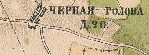 План деревни Чёрная Голова. 1885 год