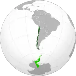 Чили на карте мира