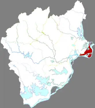 Инцзян на карте