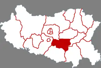 Чэнъань на карте