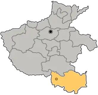 Синьян на карте