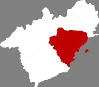 Синчэн на карте