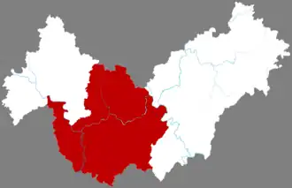 Синбинь на карте