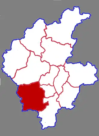 Ланьлин на карте