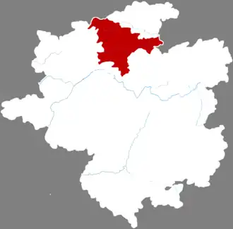 Чжэньюань на карте