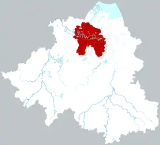 Юэчэн на карте