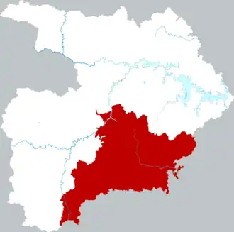 Фансянь на карте