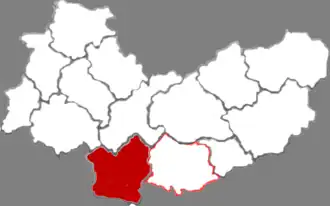 Цзинлэ на карте