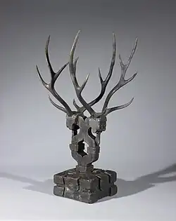 A tomb guardian usually placed inside the doors of the tomb to protect or guide the soul, Warring States period, ca. 3rd century BCE