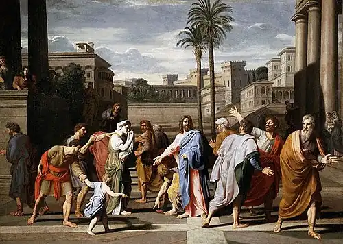 Христос и грешница, 1682, Музей изящных искусств Руана.