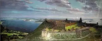 Фото реконструкции летописного Чучина. Художник М. Казанский, консультант — археолог В. Гончаров