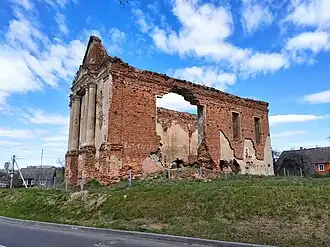 Руины костёла францисканцев в Старой Ошмяне, 2020 г.