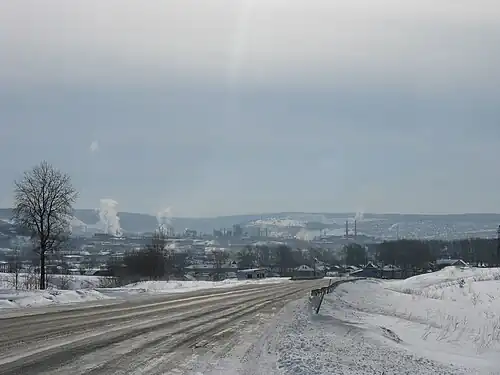 Вид на Чусовой зимой