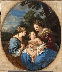 Мистическое обручение Святой Екатерины Александрийской. Ок. 1686. Холст, масло. Музей истории искусств, Вена