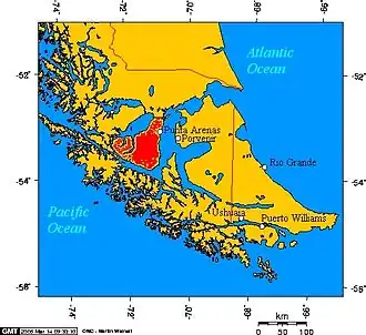 Брансуик выделен красным