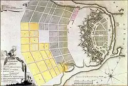 План Таганрогской крепости и форштадта. Конец XVIII века