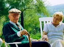 Клод Каэн с супругой. 1989 год.