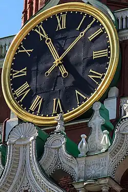 Кремлёвские часы в 2012 году